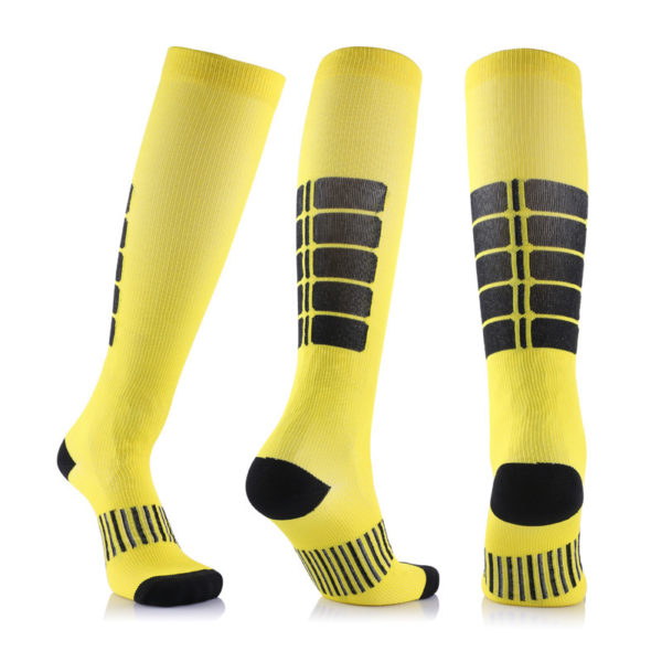 Chaussette de compression professionnelles pour homme jaune