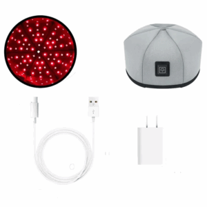 Chapeau de massage avec lumière rouge